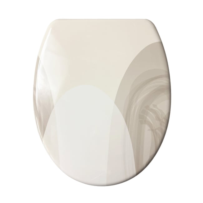 Abattant WC pierre ralentisseur de chute STONE Couleur beige <span itemprop=
