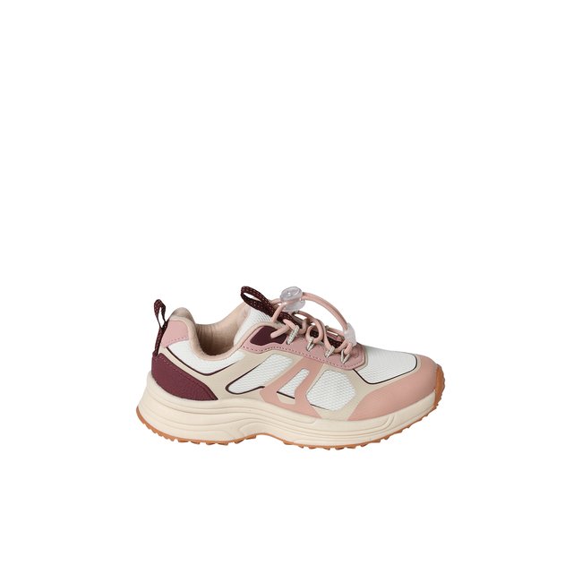 Baskets sport élastiquées semelle épaisse rose nude <span itemprop=