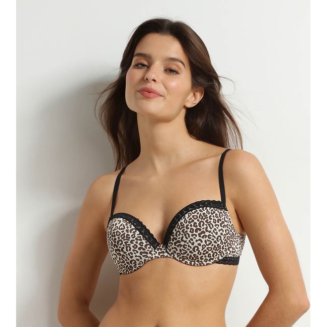 Soutien-gorge corbeille Daily Micro imprimé léopard <span itemprop=