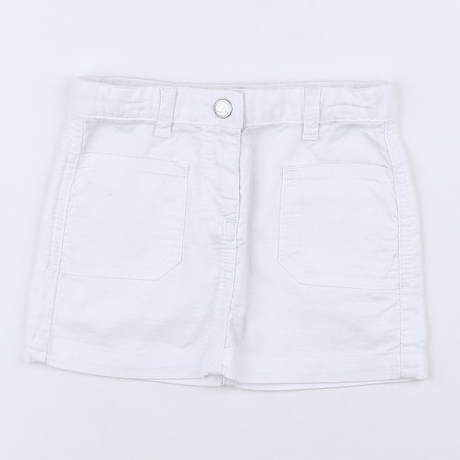 Jupe Fille Petit Bateau En Velours - Taille 8 Ans (128), Jaune Moutarde, à Plis Creux, état Neuf