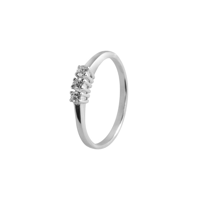 Bague en or blanc 375 B-CLASSIC argent <span itemprop=