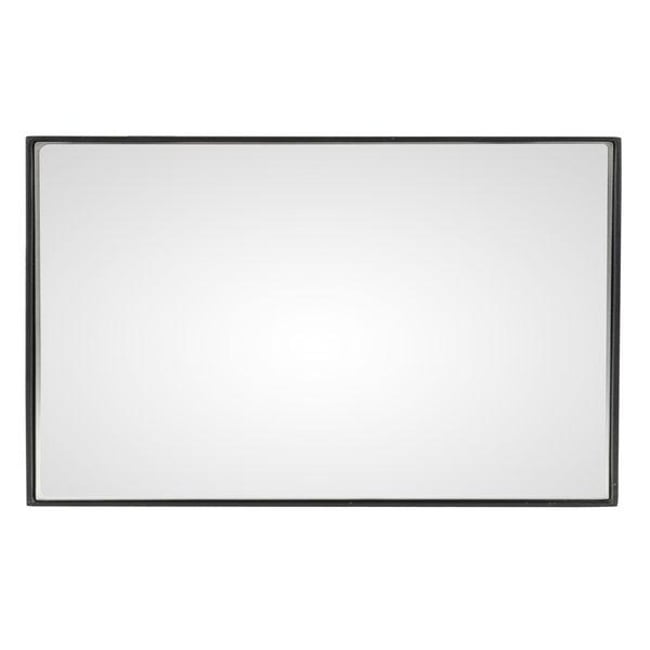 Miroir rectangulaire métal noir Couleur noir carbone <span itemprop=