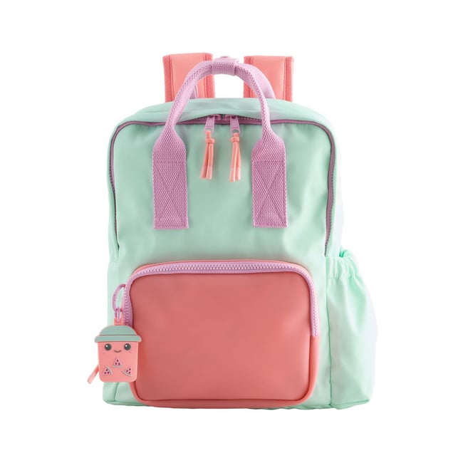 Sac à dos turquoise/rose <span itemprop=