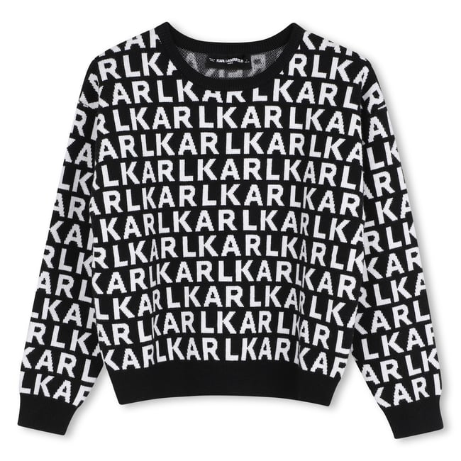 Pull manches longues noir blanc <span itemprop=