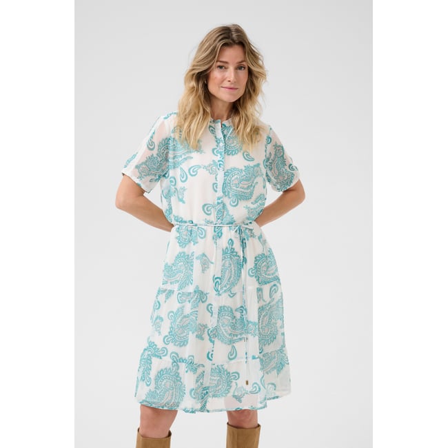 Robe bleu cachemire columbia paisley <span itemprop=