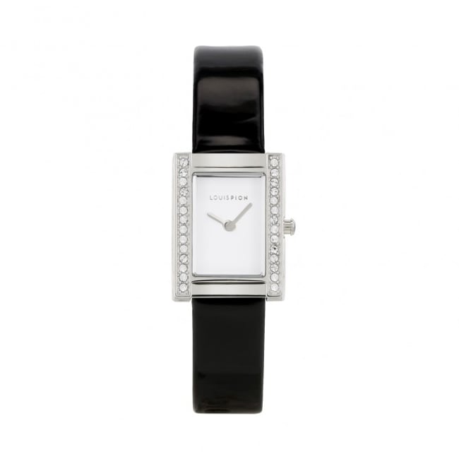 Montre Analogique  AMBRE argenté blanc noir <span itemprop=