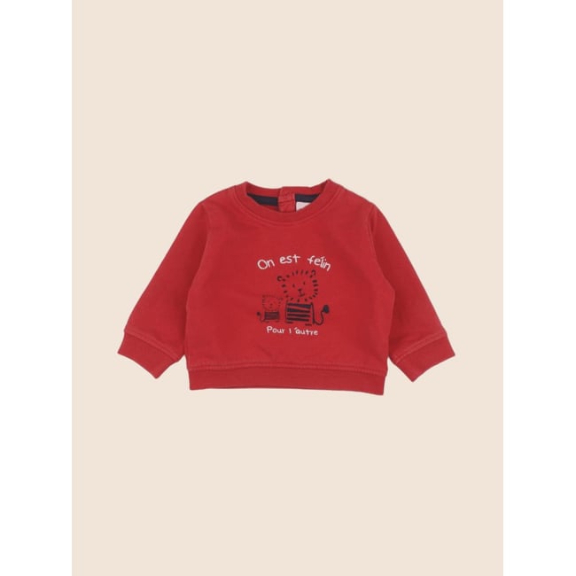 Sweat - Etat satisfaisant rouge <span itemprop=
