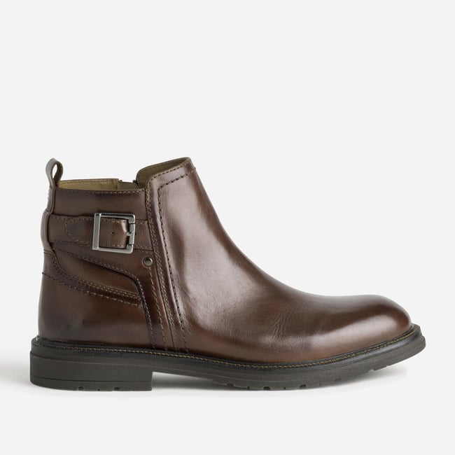 Boots en cuir LISANDRU marron clair <span itemprop=