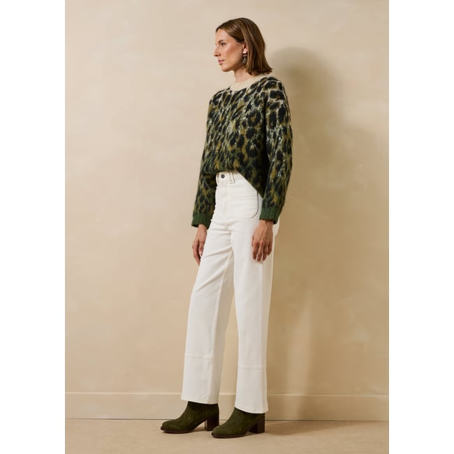 Jean droit taille haute en coton biologique - LA FEE MARABOUTEE