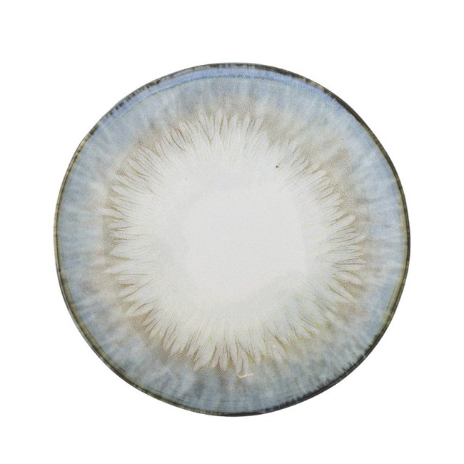 Petite assiette grès  CALEN Couleur bleu clair <span itemprop=