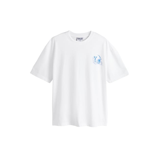 T-shirt léger décontracté yale blanc <span itemprop=