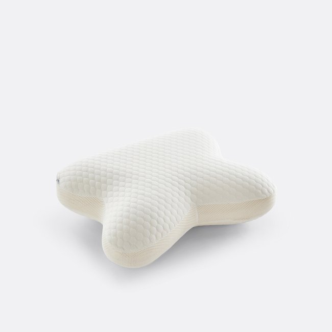 Oreiller ergonomique forme trèfle blanc <span itemprop=