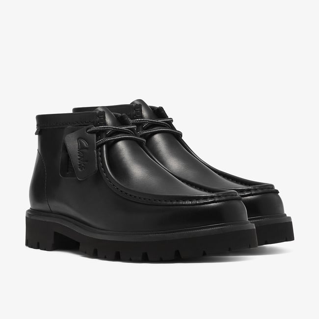 Derby alti in pelle, CLEYHILL TOP nero  CLARKS