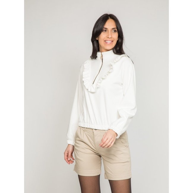 Pull Polaire Avec Volants Yuka - DONA LISA