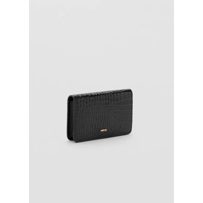 Petit portefeuille effet croco brillant - MANGO