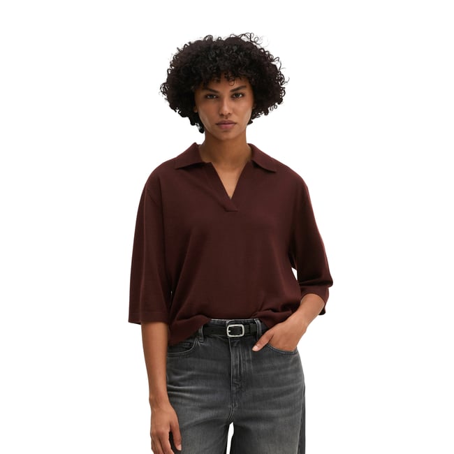 Polo en tricot loose en laine mérinos douce - MARC O'POLO