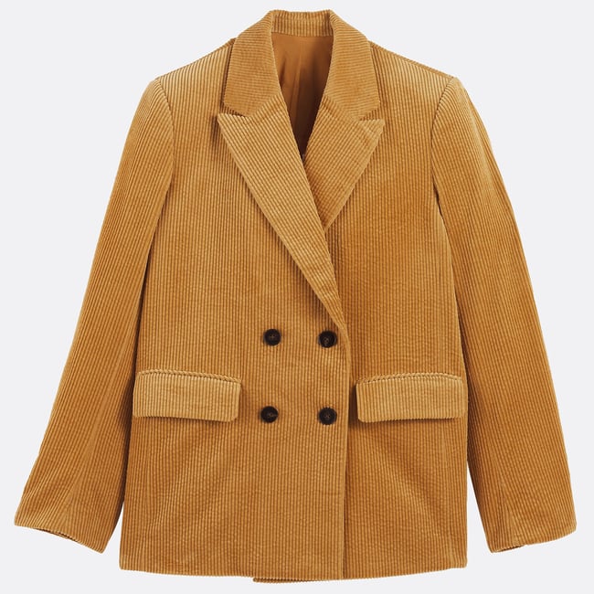 Blazer croisé, coupe oversize, en velours côtelé  - LA REDOUTE COLLECTIONS
