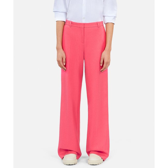 Pantalon de costume droit fuchsia <span itemprop=