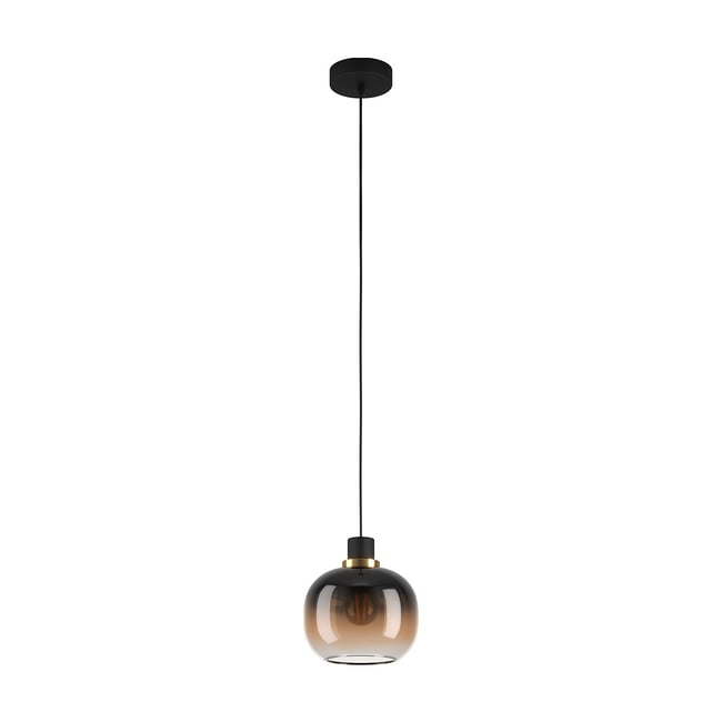 Suspensão OIELLA, da Eglo preto/castanho <span itemprop=