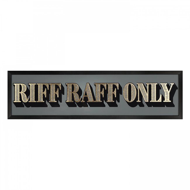 55x15cm Riff Raff Framed Print, black, SO'HOME