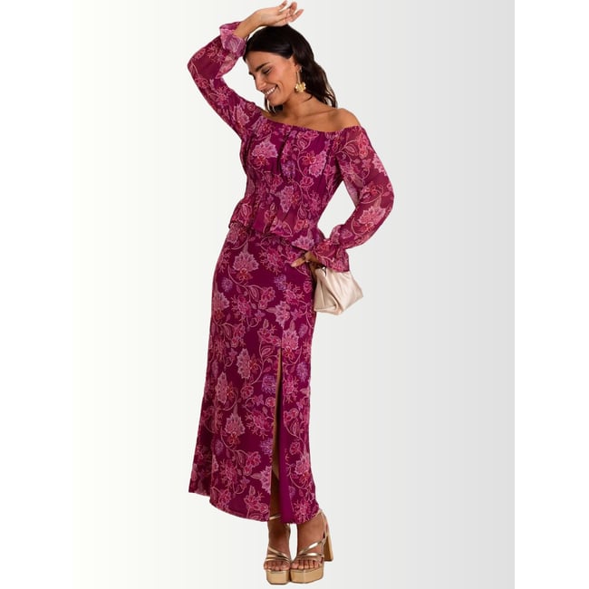 Jupe midi avec fente CARMONA autre <span itemprop=