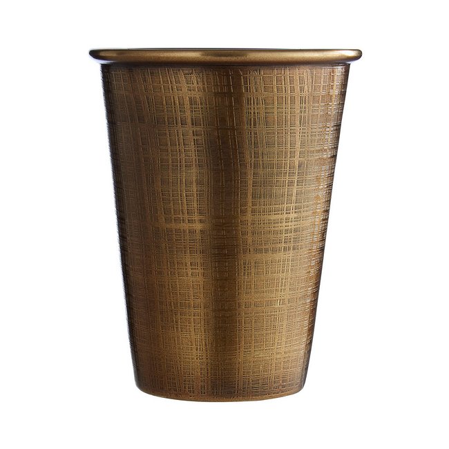 Metallic Score Effect Tumbler, aged brass, SO'HOME