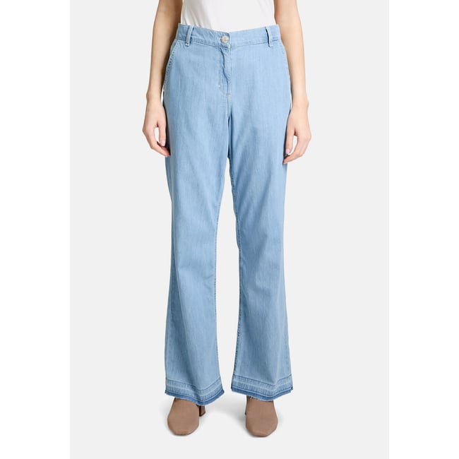 Pantalon casual à bord franc light blue denim <span itemprop=