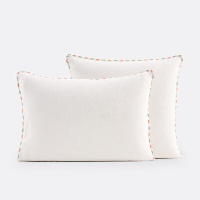 Funda de almohada, algodón lavado, Neruda blanco <span itemprop=