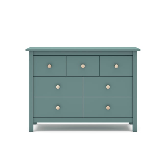 Commode 4 + 3 tiroirs - CAMILLE Couleur vert <span itemprop=