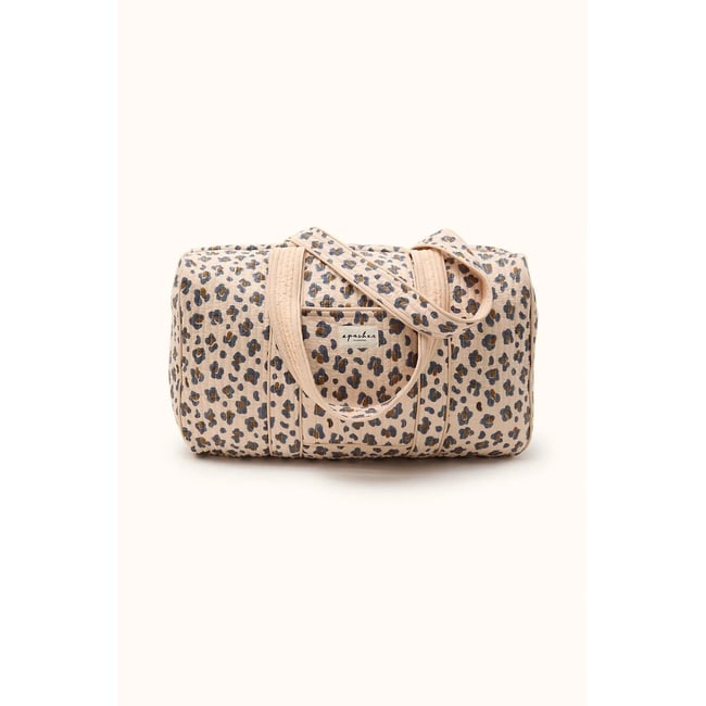 Buddha Leopard Print Zip-Up Bag, nude leopard, APACHES COLLECTIONS