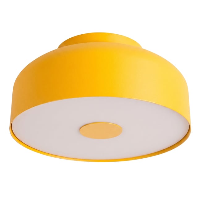 Plafonnier Acier Jaune E27 4 OMIQ Couleur jaune <span itemprop=