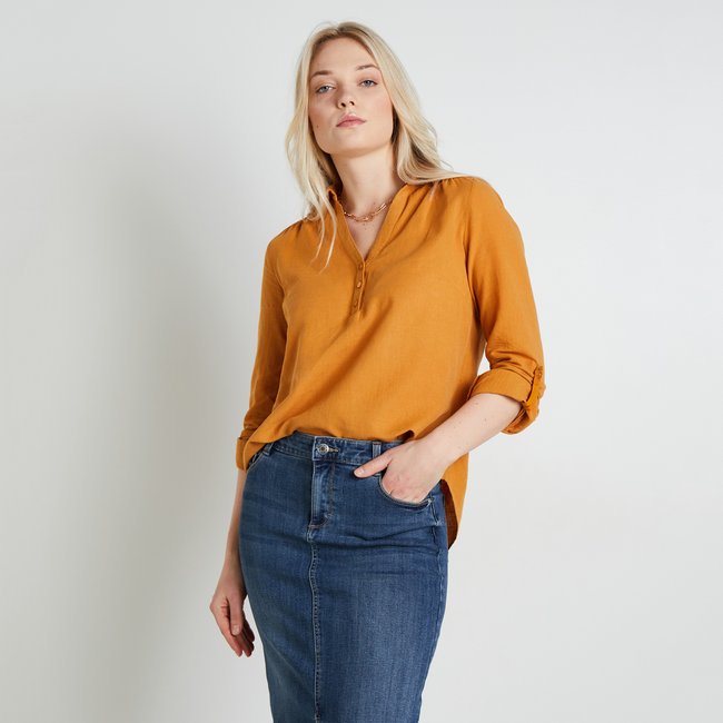 Blouse en coton et lin - GRAIN DE MALICE