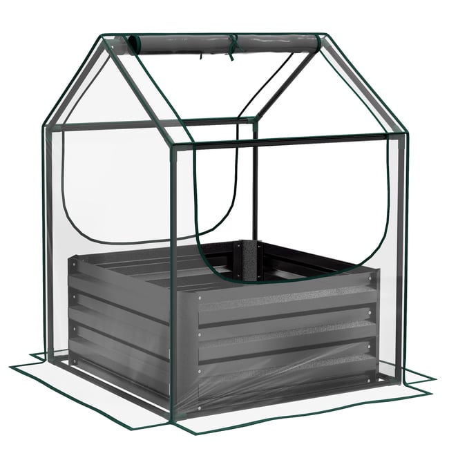 Parterre multifonctionnel Plastique Gris Couleur gris foncé, transparent <span itemprop=