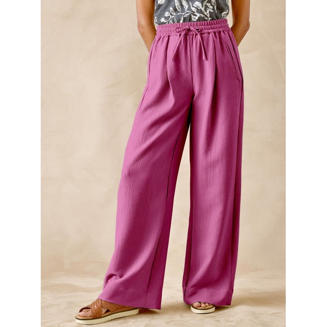 Pantalon effet froissé coupe large - DAXON
