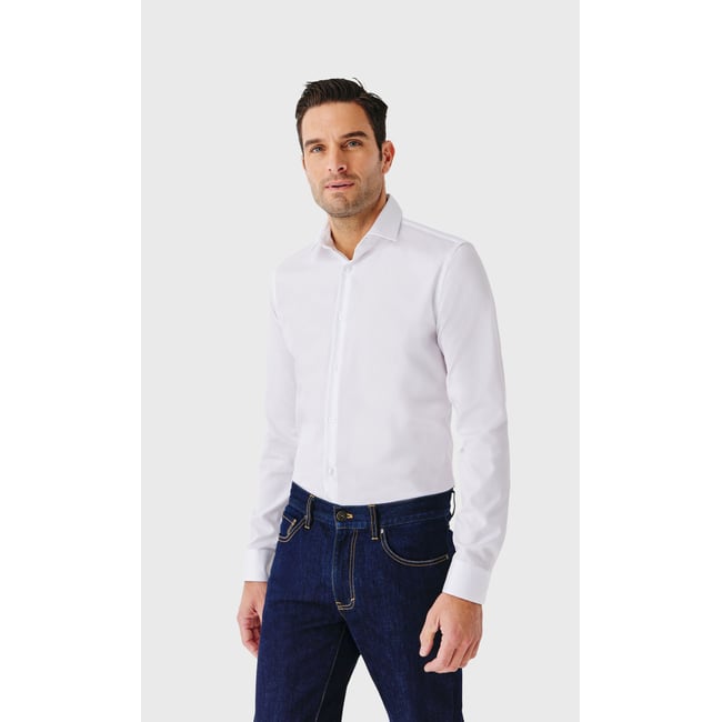 Chemise Slim fit sans repassage en twill de coton - ACROSS