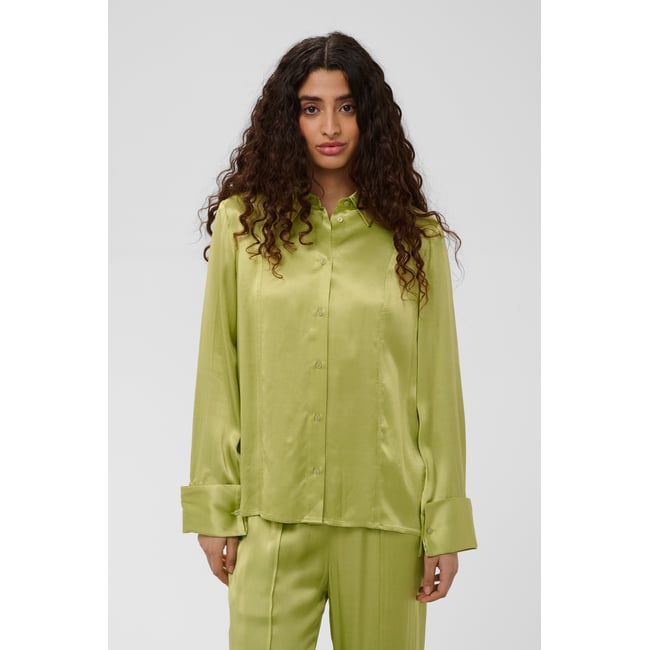 Chemise à manches longues vert weeping willow <span itemprop=