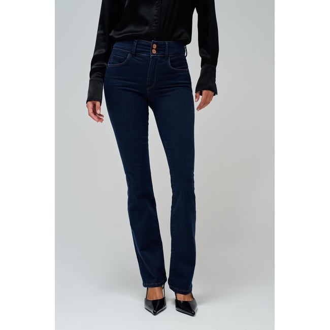 JEAN SECRET PUSH IN BOOTCUT TOUCHER DOUX bleu <span itemprop=