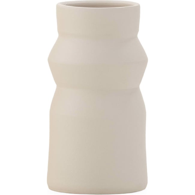 Vase sculptural en argile Couleur gris <span itemprop=