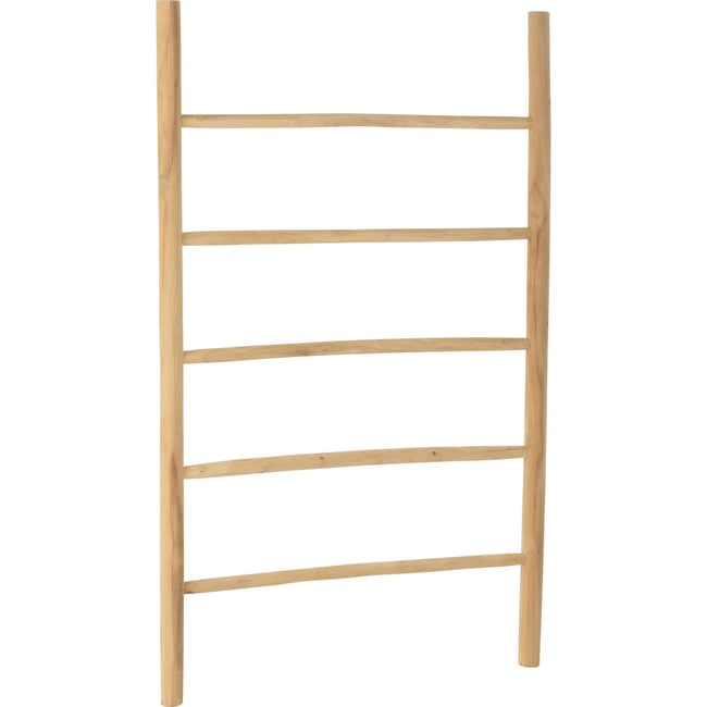 Échelle décorative 5 marches en bois de teck Couleur naturel <span itemprop=