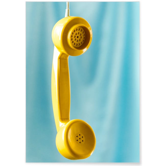 Poster Yellow Phone 1 Couleur blanc <span itemprop=