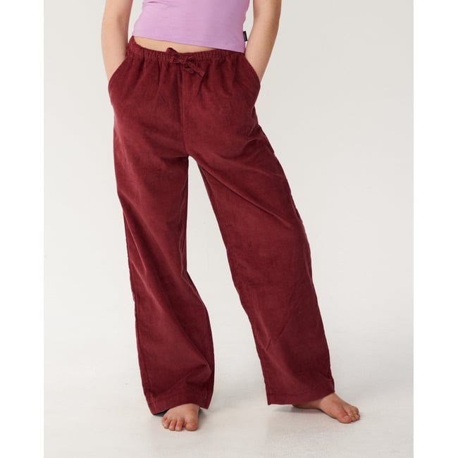 Pantalon en velour enfant Keepsakes Washed dark plum <span itemprop=
