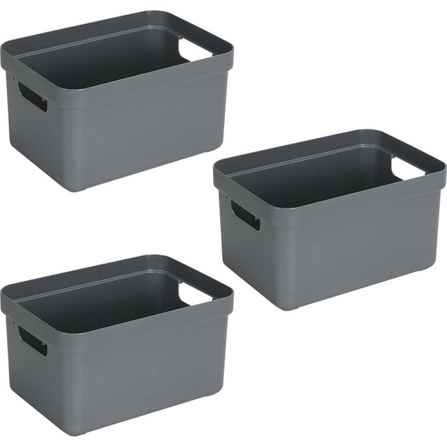 Boite de rangement Sigma Home Box 13 L  (Lot de 3) - JARDINDECO