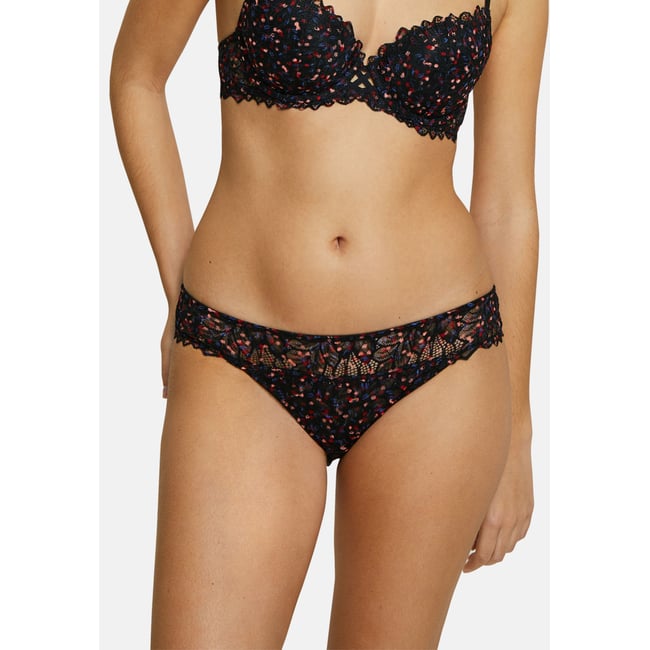 Slip DIVINE POP imprimé divine gourmand noir <span itemprop=
