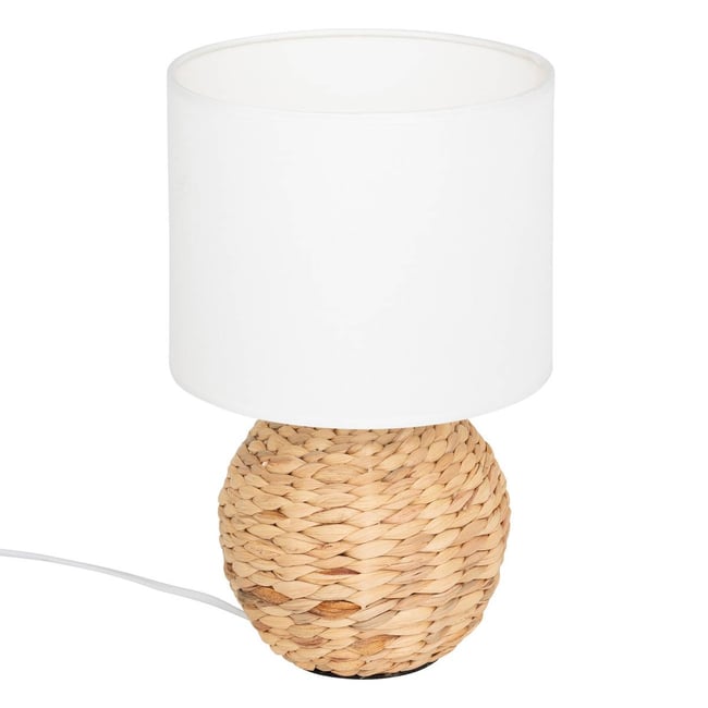 Lampe à poser jacinthe d'eau tressée SAND Couleur beige <span itemprop=