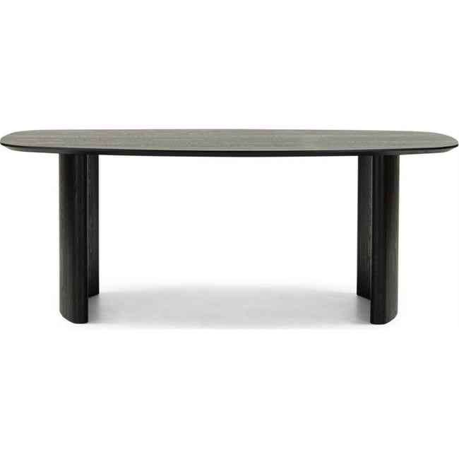 Table à manger ovale collection MARIS Couleur bois foncé <span itemprop=