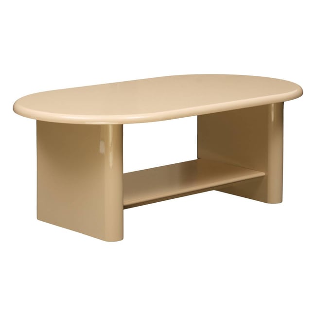 Table basse ovale DOUGLAS Couleur beige <span itemprop=