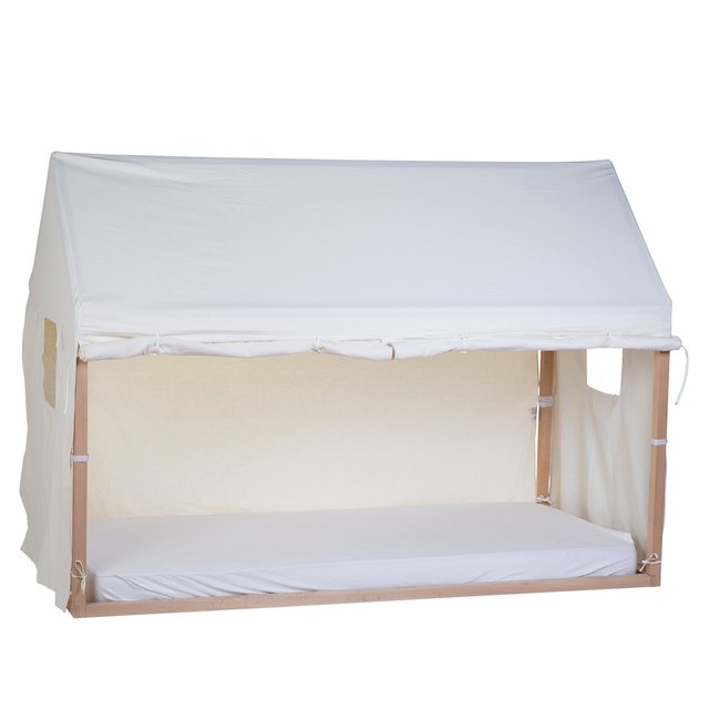 Toile pour lit cabane 90x200 cm blanc <span itemprop=