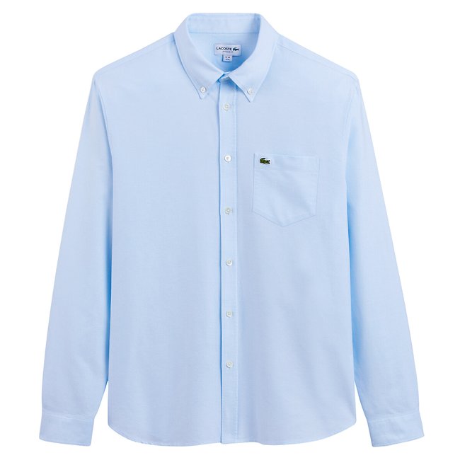 Camicia oxford maniche lunghe azzurro LACOSTE