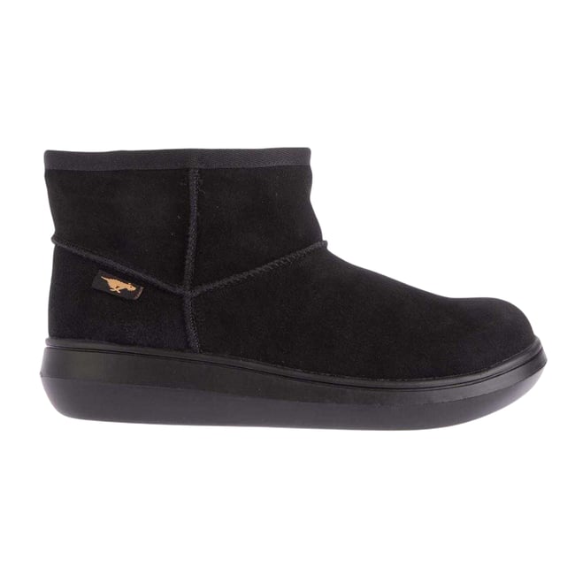 Bottines unies en daim SUGAR RUSH noir <span itemprop=