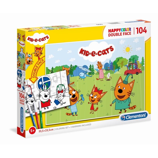 Happy color 104 pièces - kid e cats - CLEMENTONI